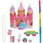 Metallic Gold Pull String Disney Princess Castle Pinata Kit with Favors