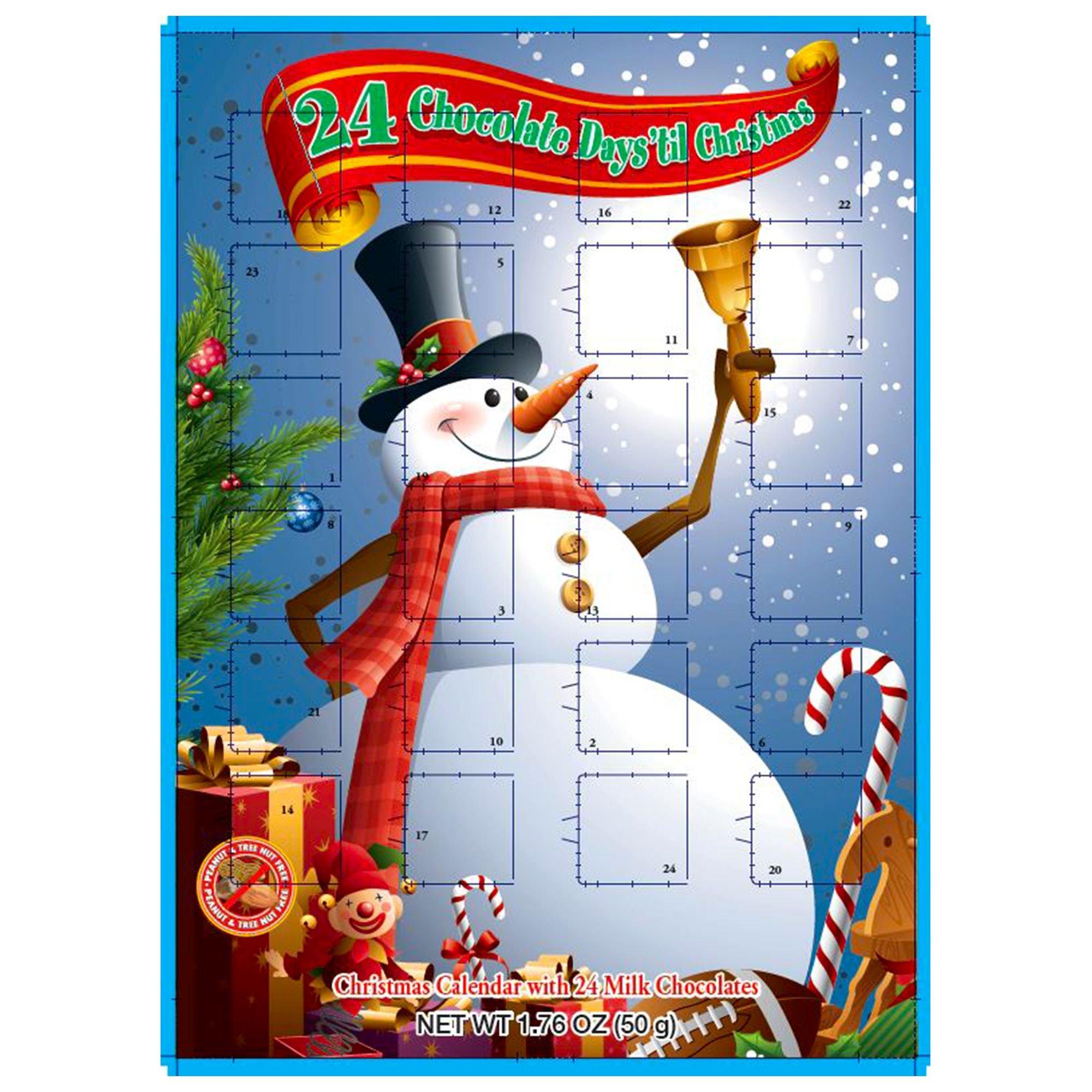 24 Chocolate Days 'til Christmas Advent Calendar - Milk Chocolate