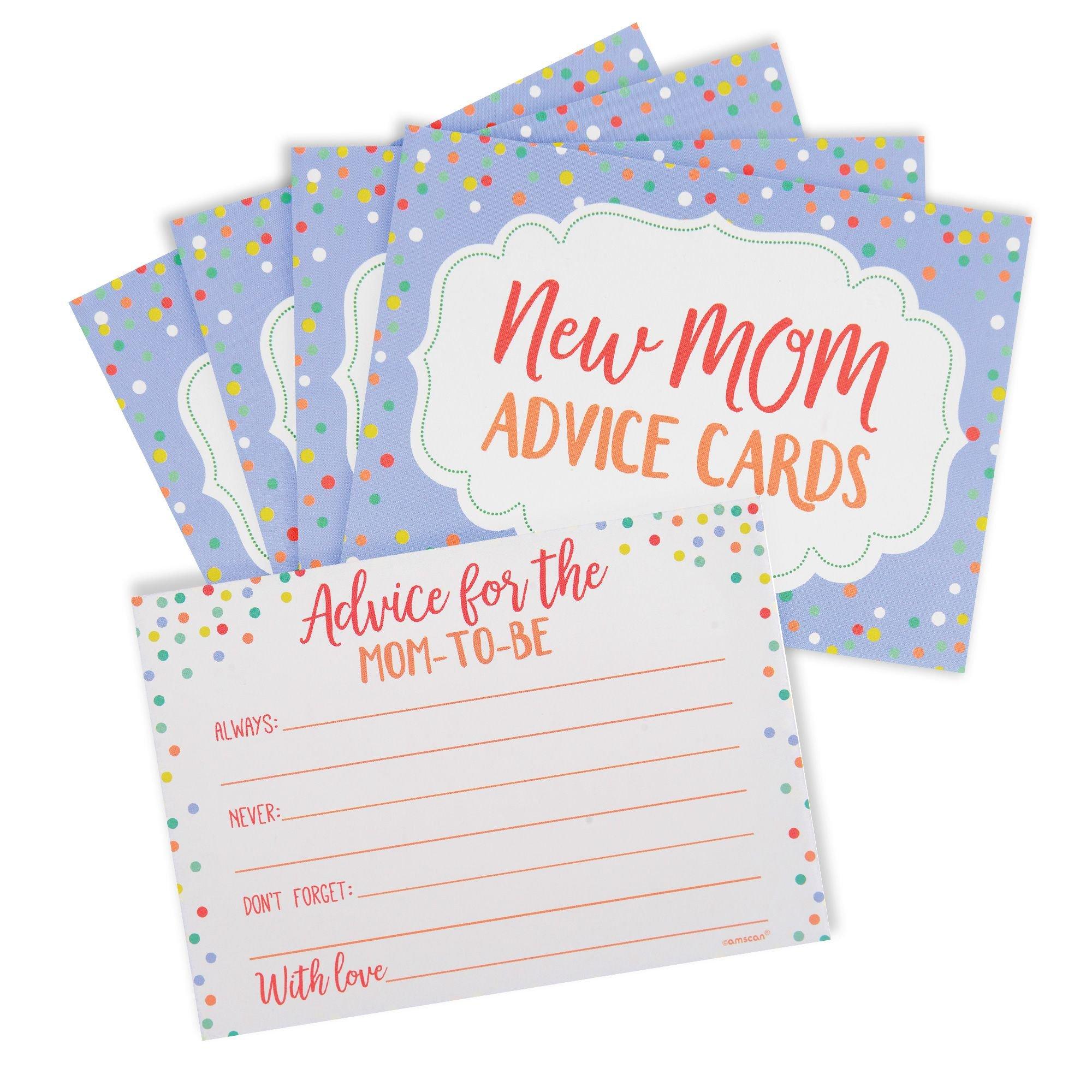 Multicolor Dot New Mom Advice Cards, 24ct | Party City