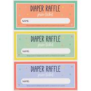 Pastel Stars Baby Shower Diaper Raffle Tickets, 48ct