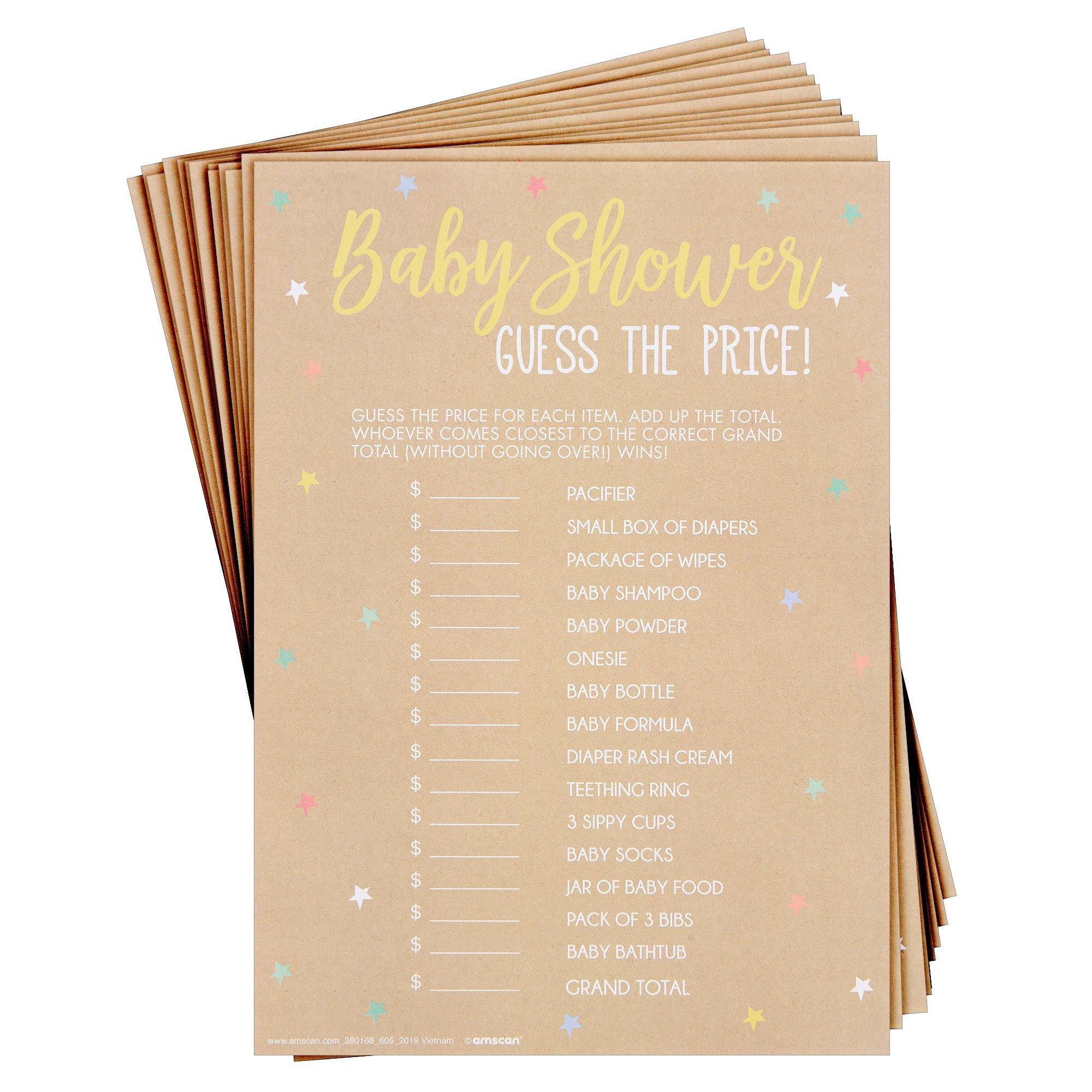 Kraft & Star Guess The Price Baby Shower Game