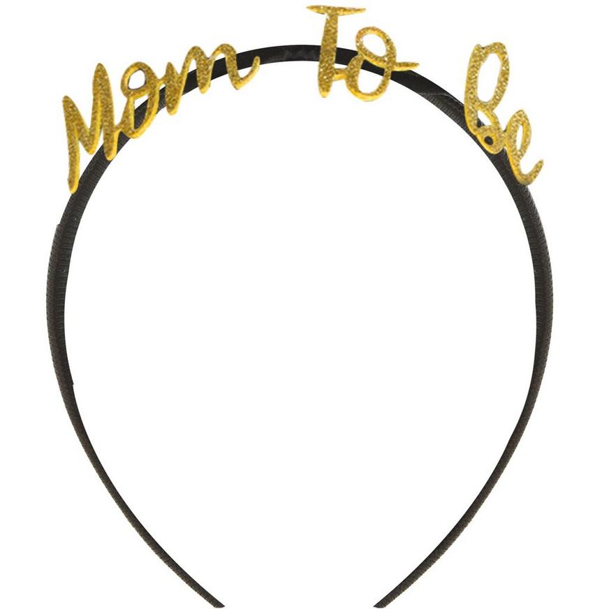Glitter Gold Mom-to-Be Headband