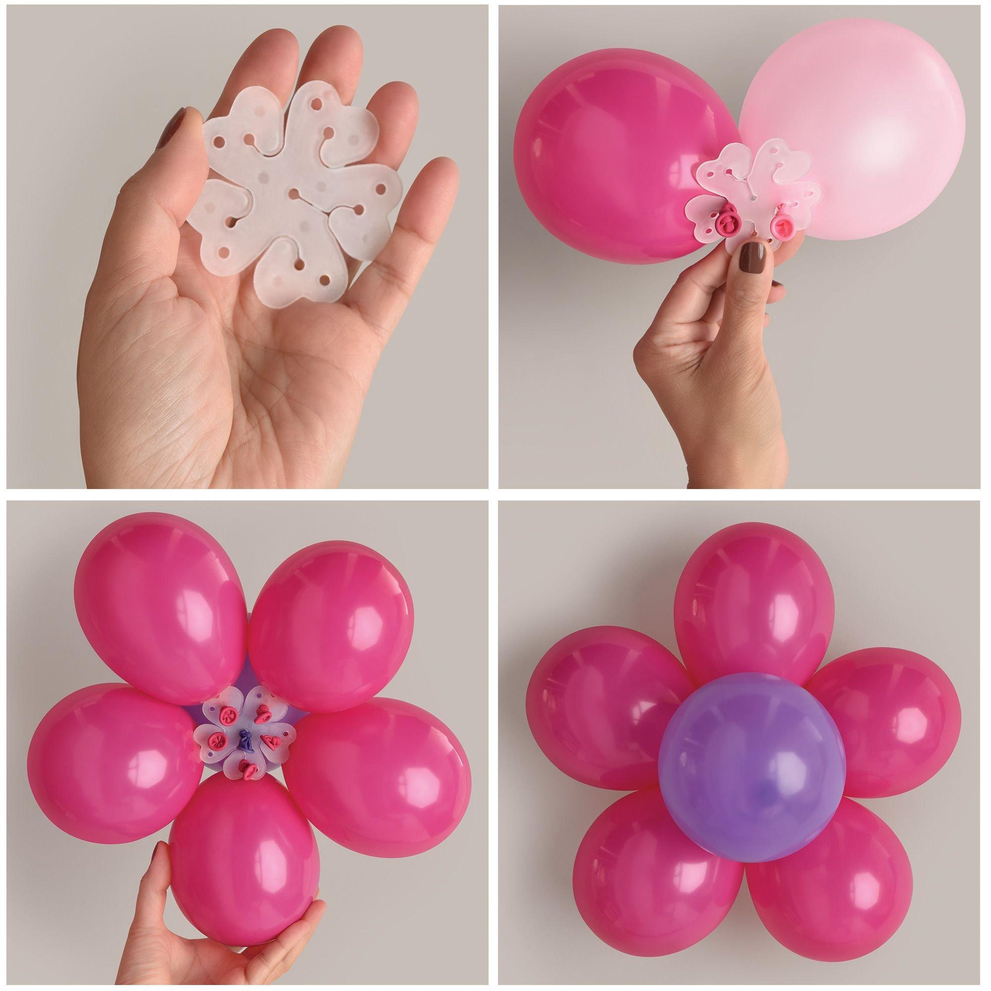 Baby Shower Flower Balloon Columns  Balloon flower decorations, Party  balloons, Baby reveal party