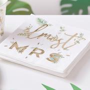 Ginger Ray Metallic Gold Almost Mrs. Lunch Napkins 16ct