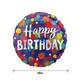 Iridescent Party Dotted Happy Birthday Balloon, 18in