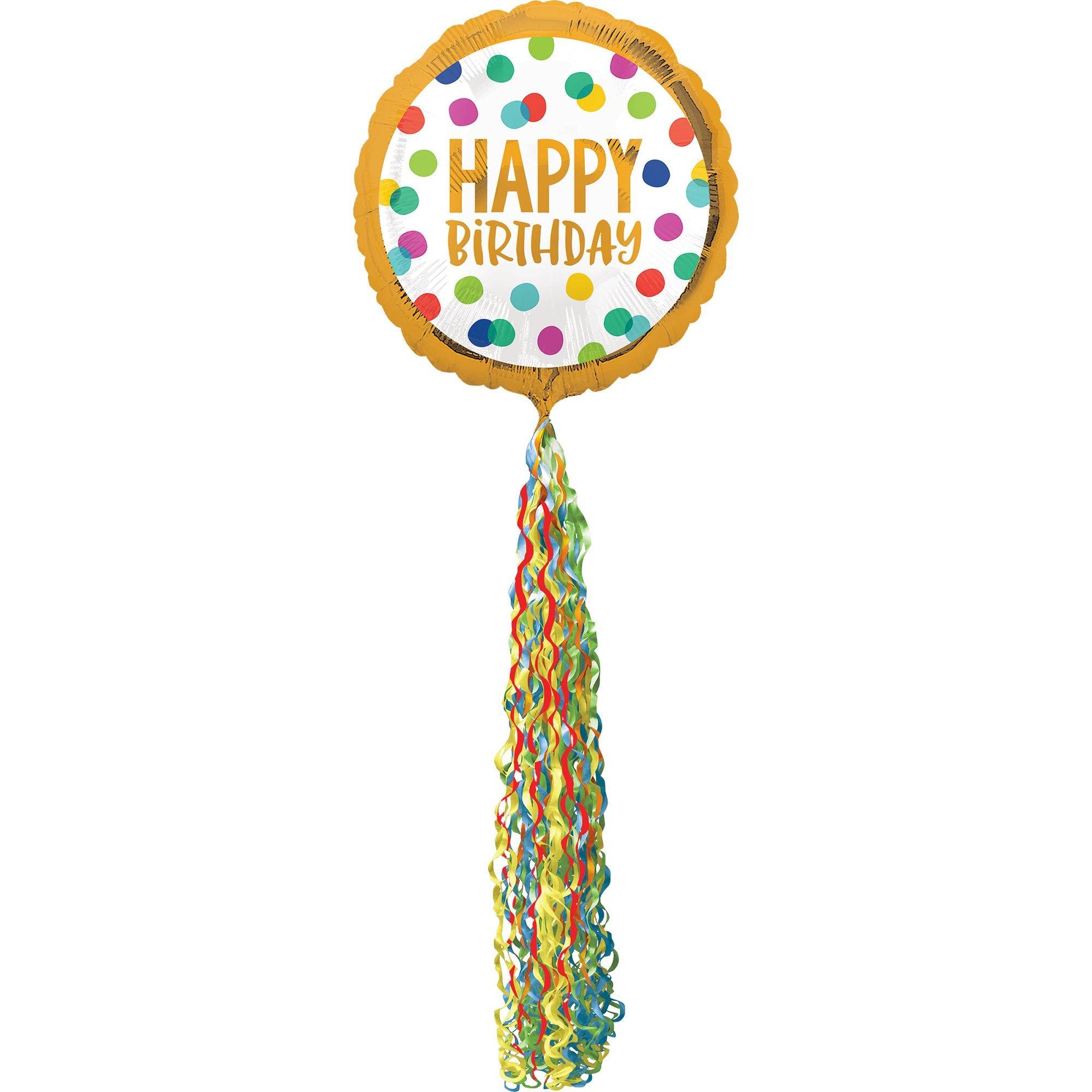 1ct, 24in, Confetti Balloon with Tassel Tail | Balloons | Balloon