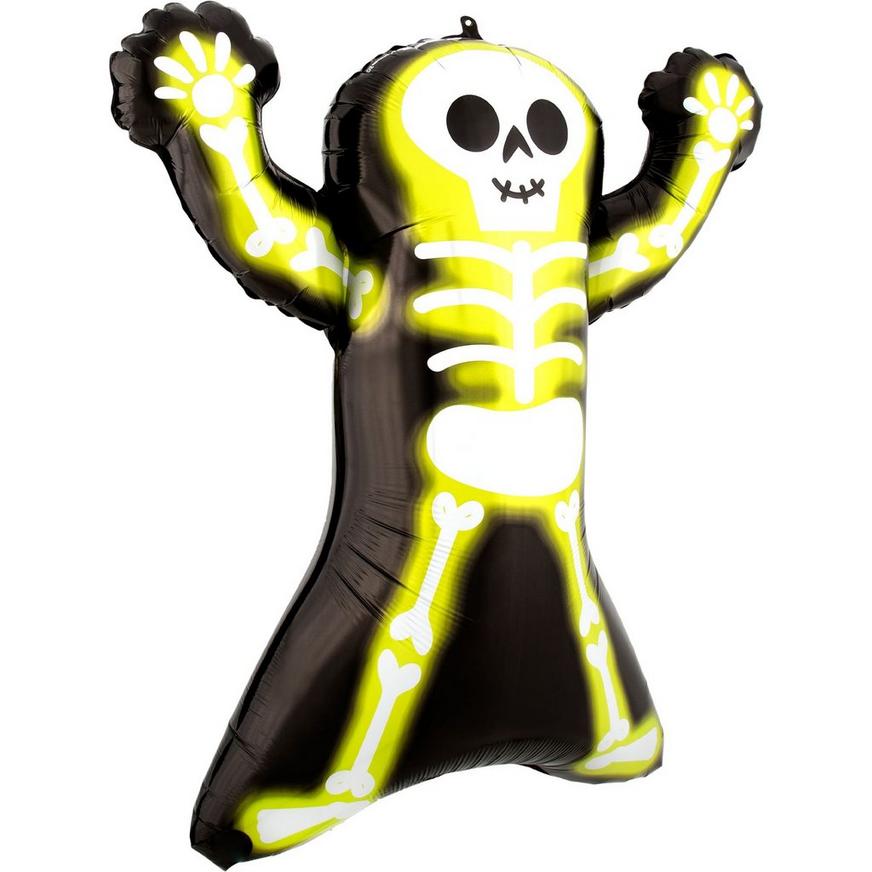 Neon Skelly Foil Balloon, 30in