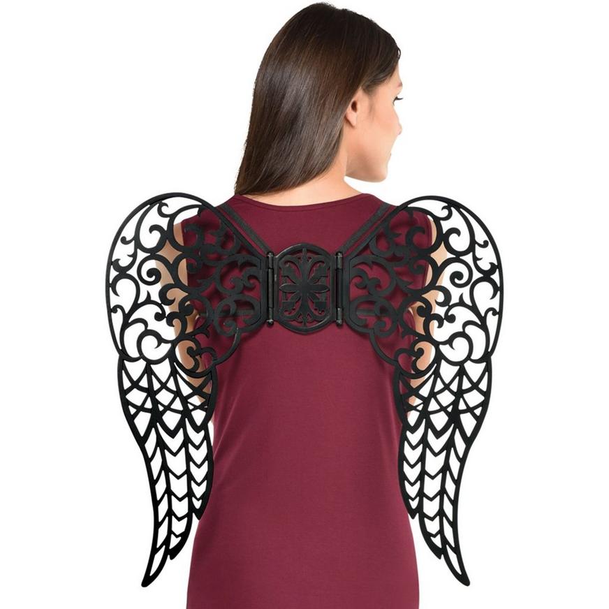 Iron Gate Filigree Dark Angel Wings