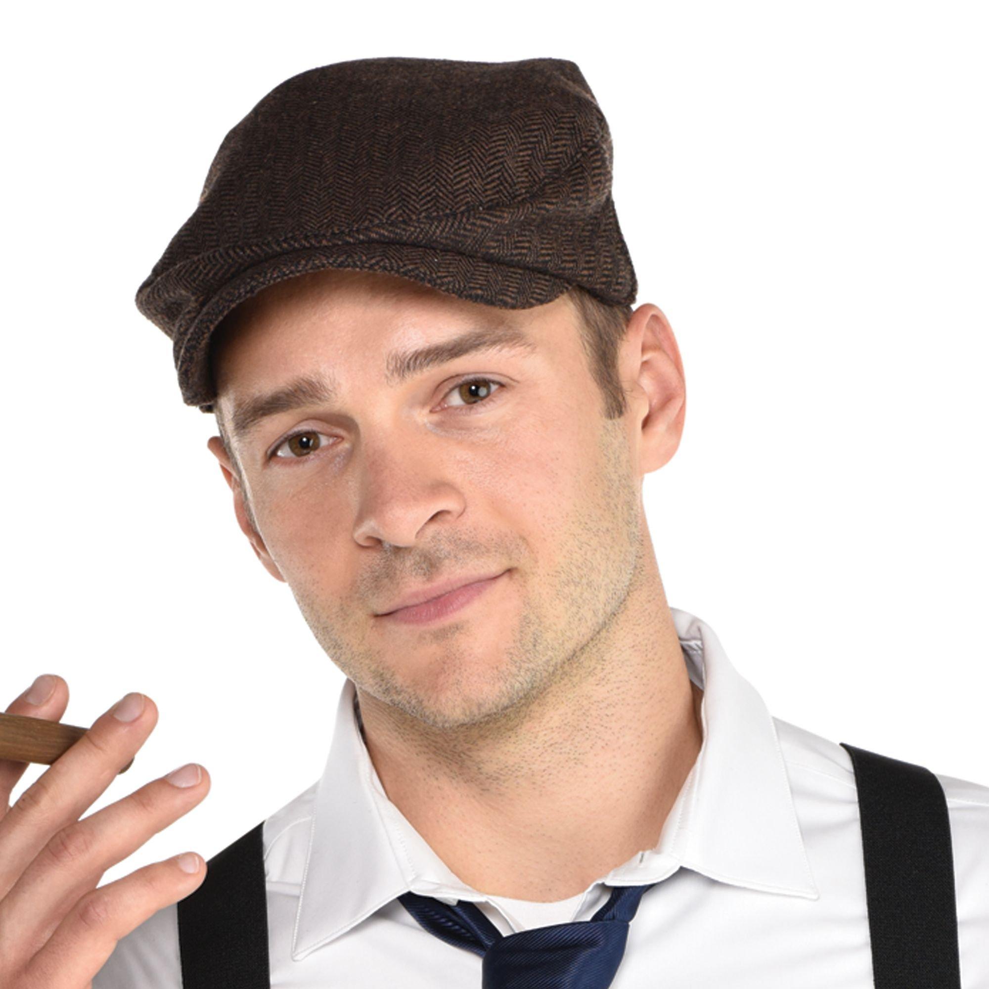 Brown Newsboy Cap Party City