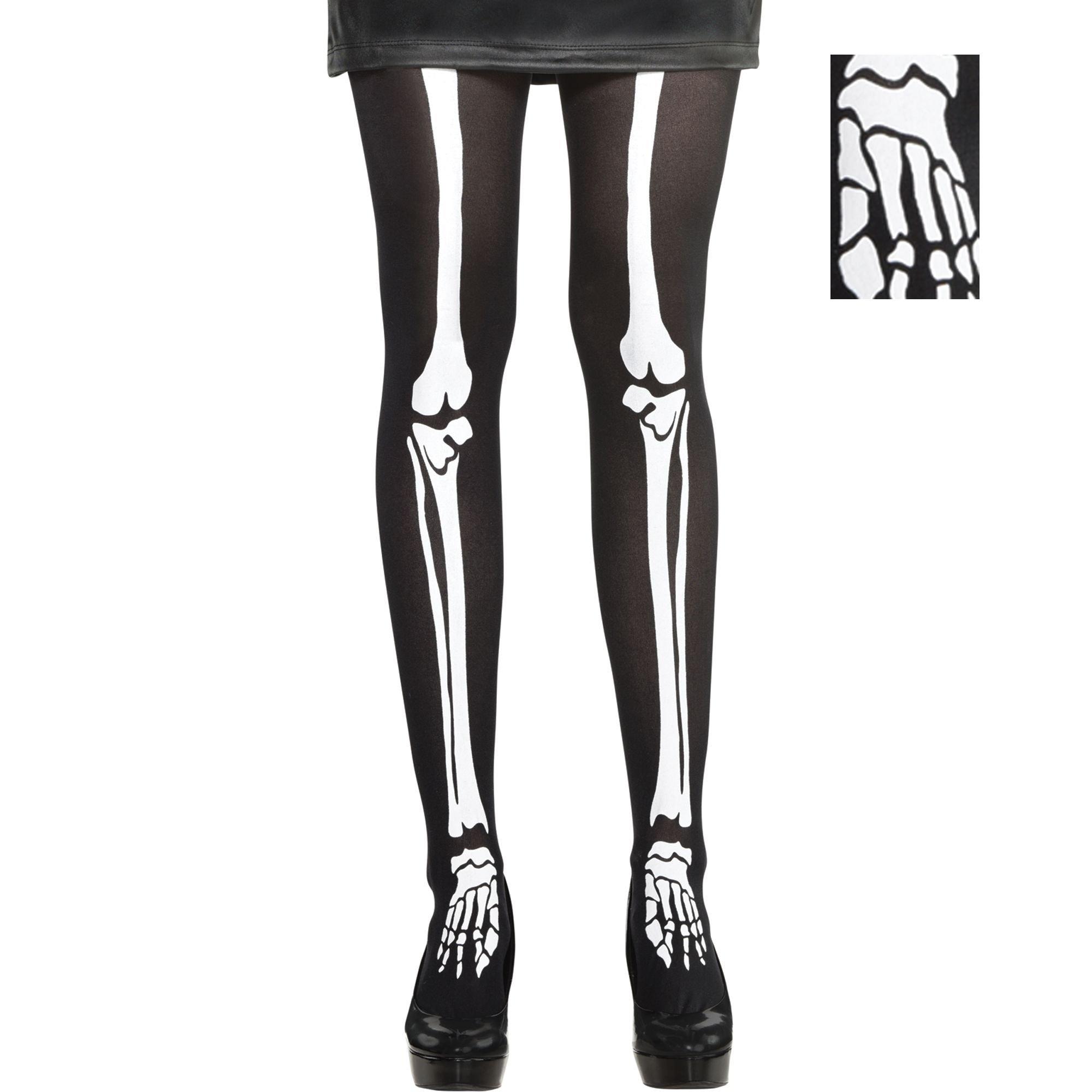Amscan Skeleton Tights, Adult Standard - 1 Piece - Embrace the Spooky  Season with Ultra-comfortable, Head-Turning Skeleton Legwear - Perfect for