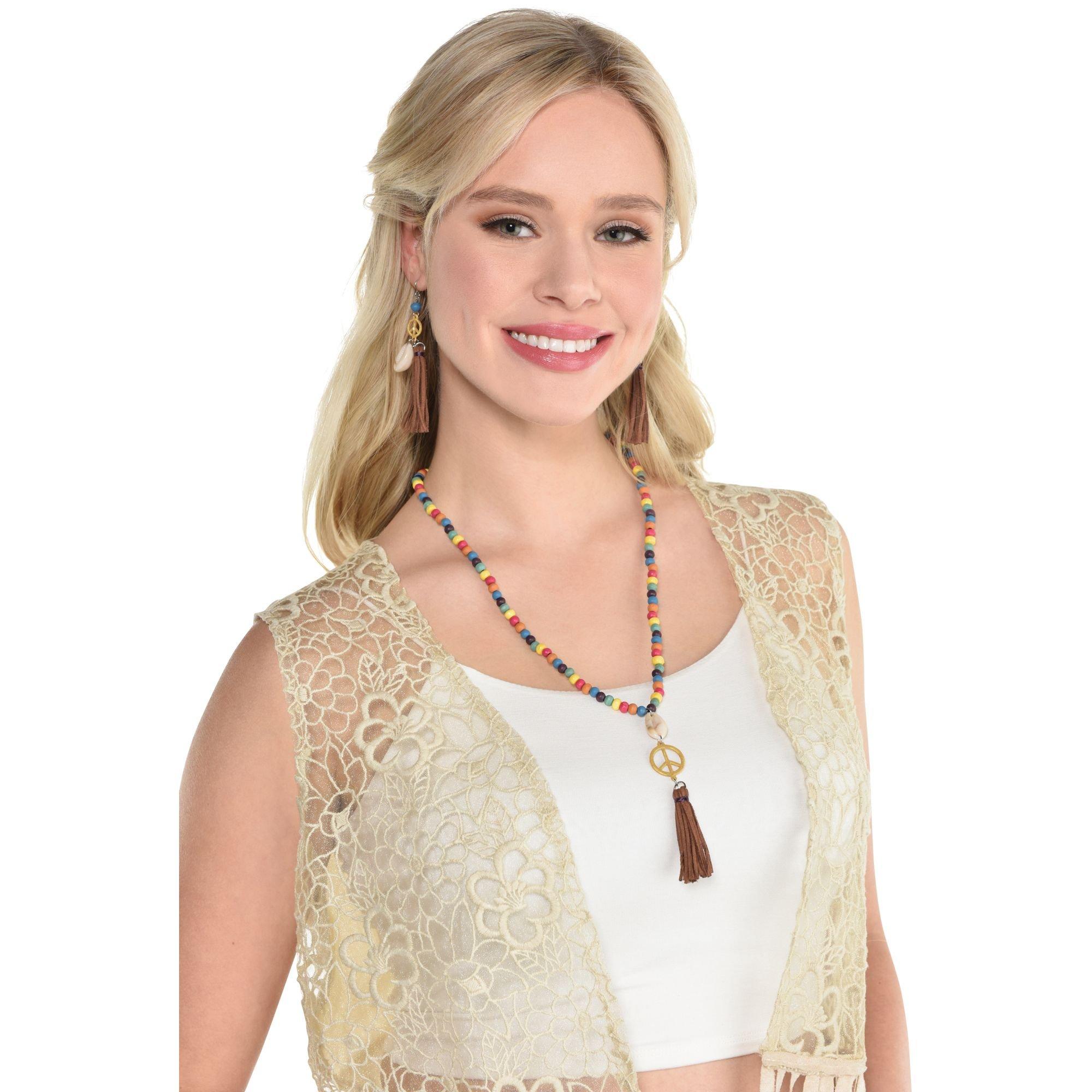 Lengtegraad Expliciet Onderscheppen 60s Hippie Jewelry Set, 3pc | Party City