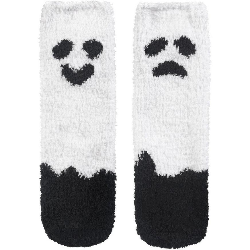 Adult Fuzzy Ghost Crew Socks