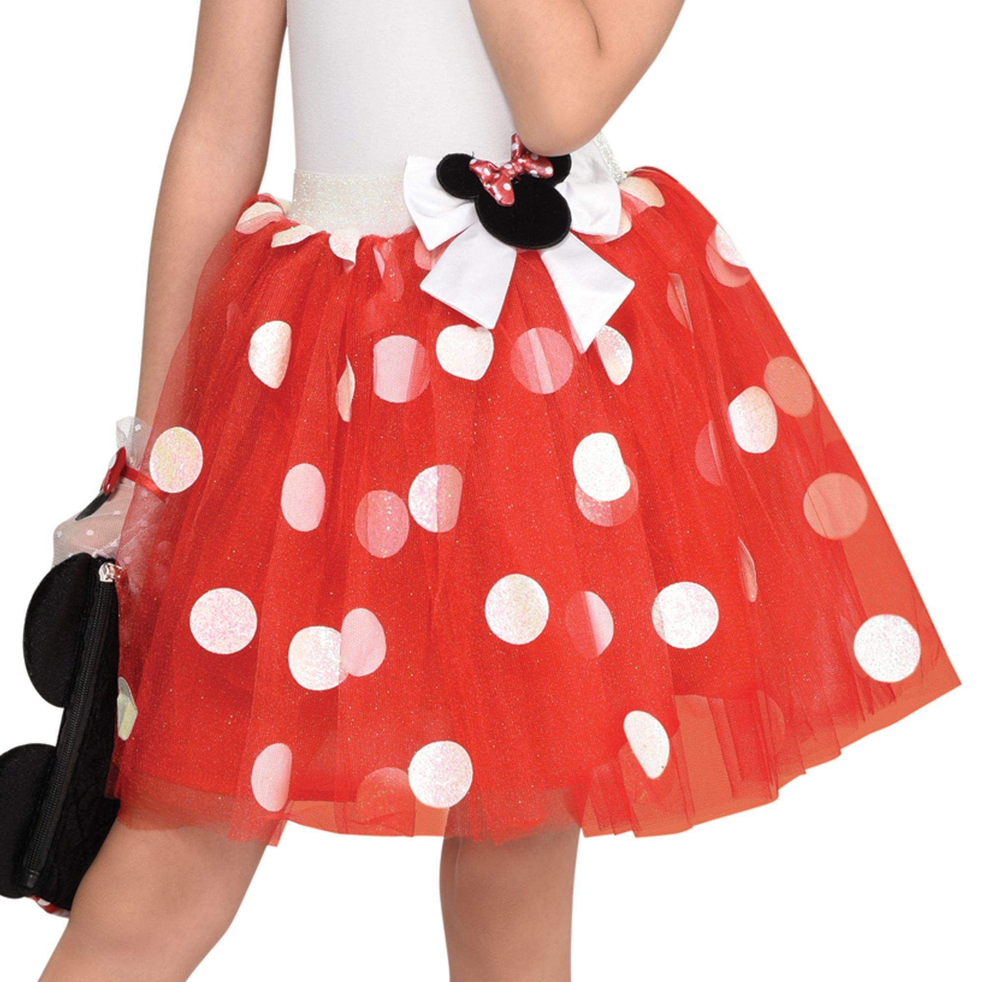 Girls Polka Dot Mouse Red Tutu Skirt Costume, Ships Fast