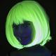 Glow-in-the-Dark Absinthe Green Synthetic Fiber Bob Wig