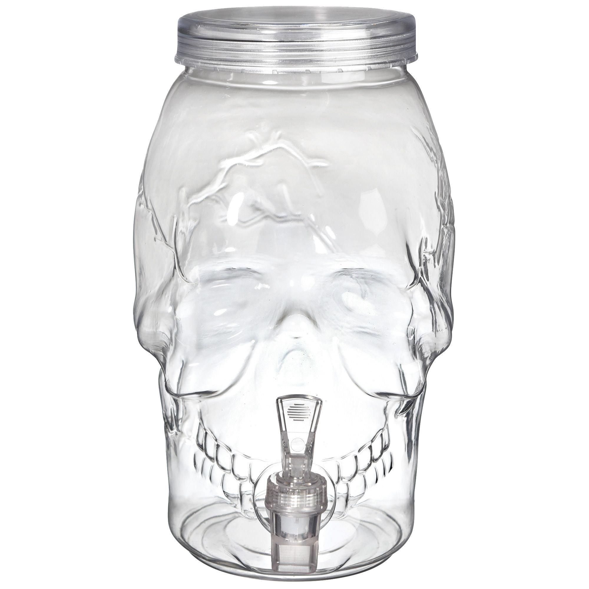 Skull Plastic Drink Dispenser, 1gal Party City