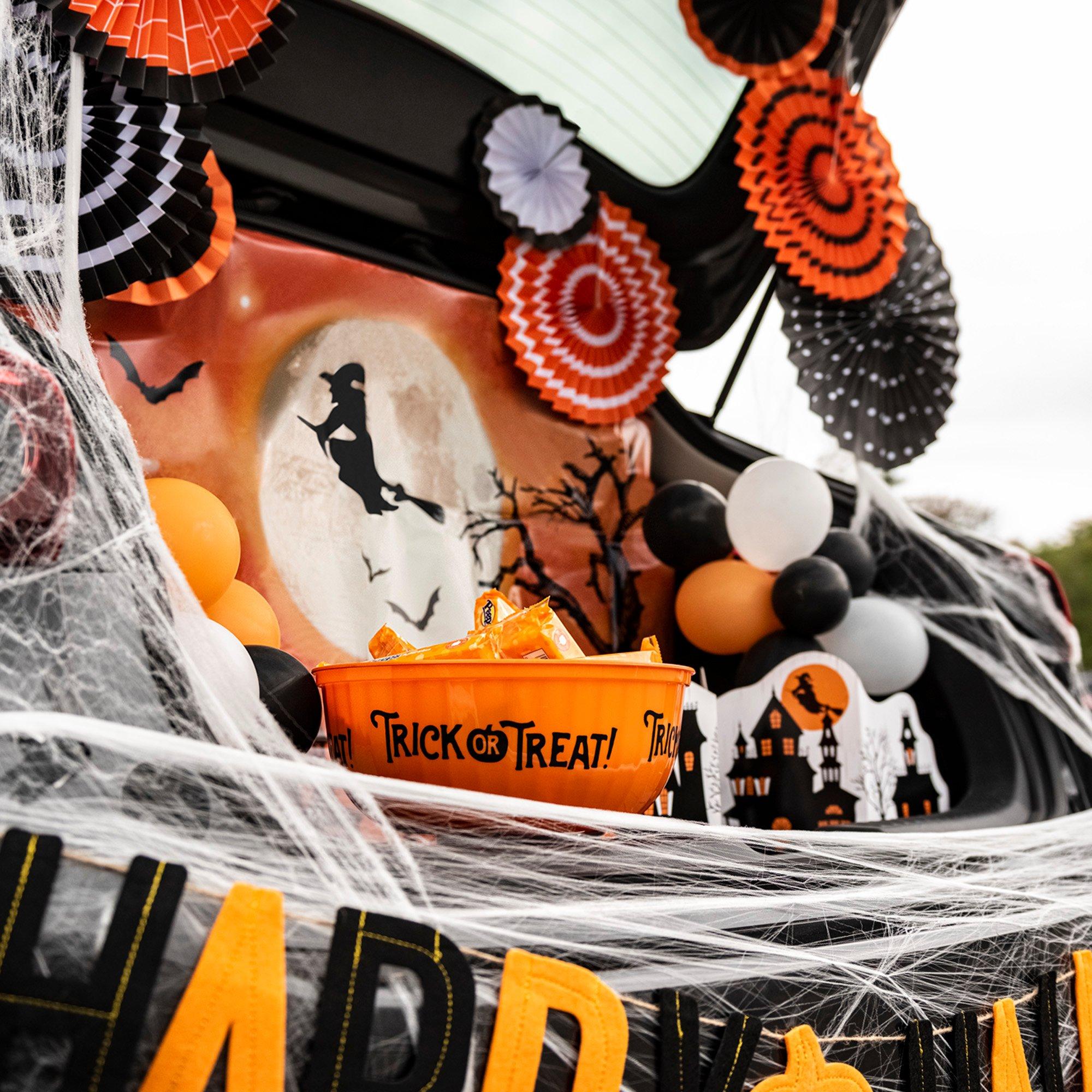 Orange Trick-or-Treat Plastic Serving Bowl