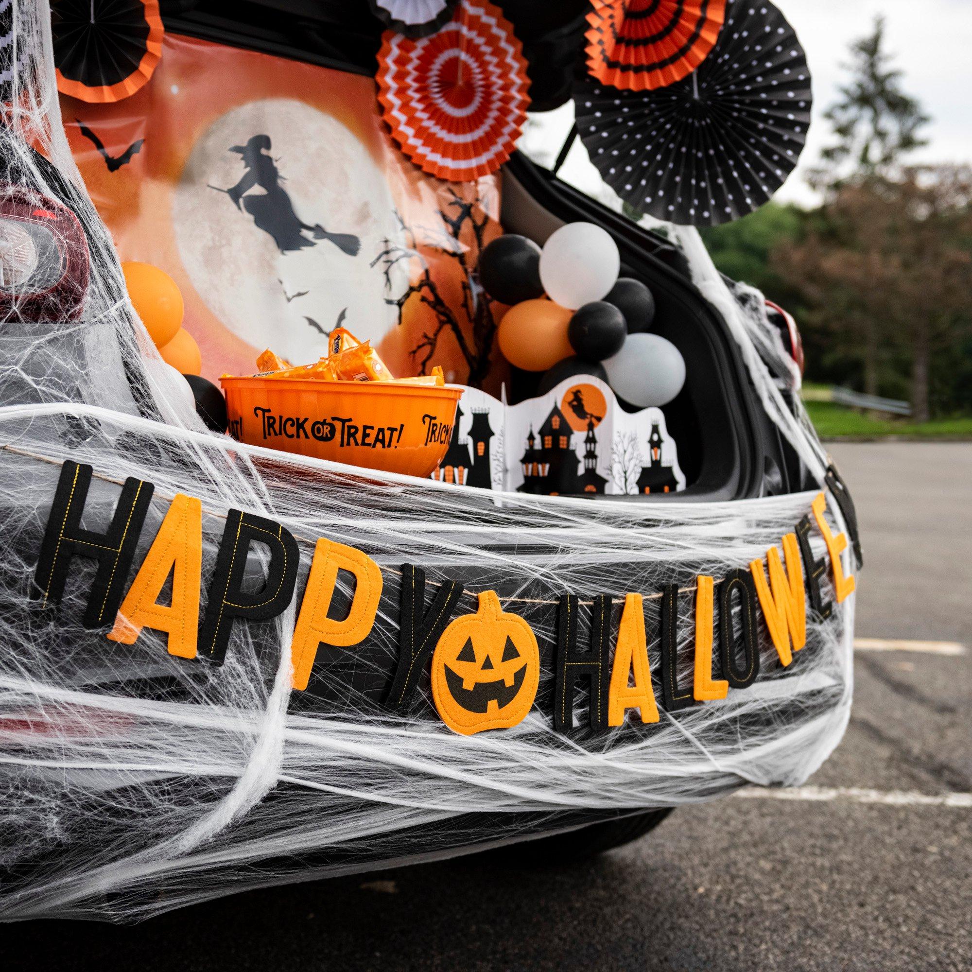 Orange Trick-or-Treat Plastic Serving Bowl