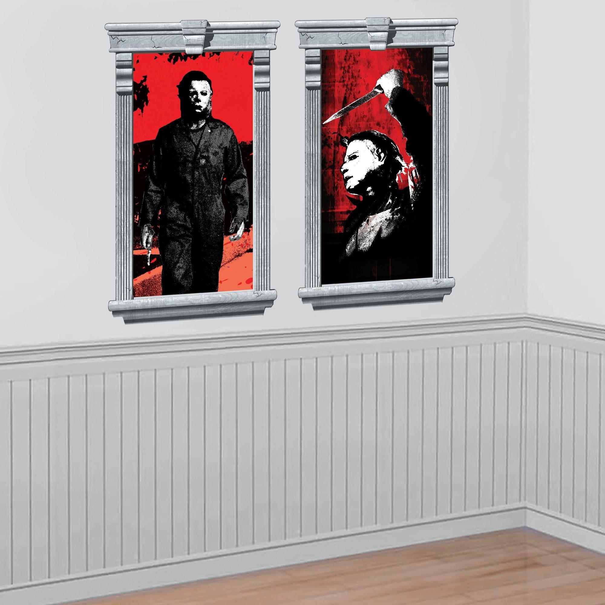 Michael Myers Window Silhouettes, 2pc - Halloween II