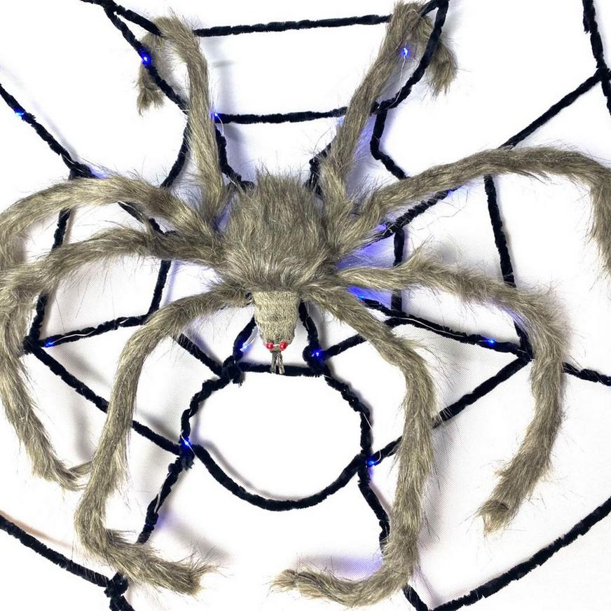 Gray Hairy Poseable Spider