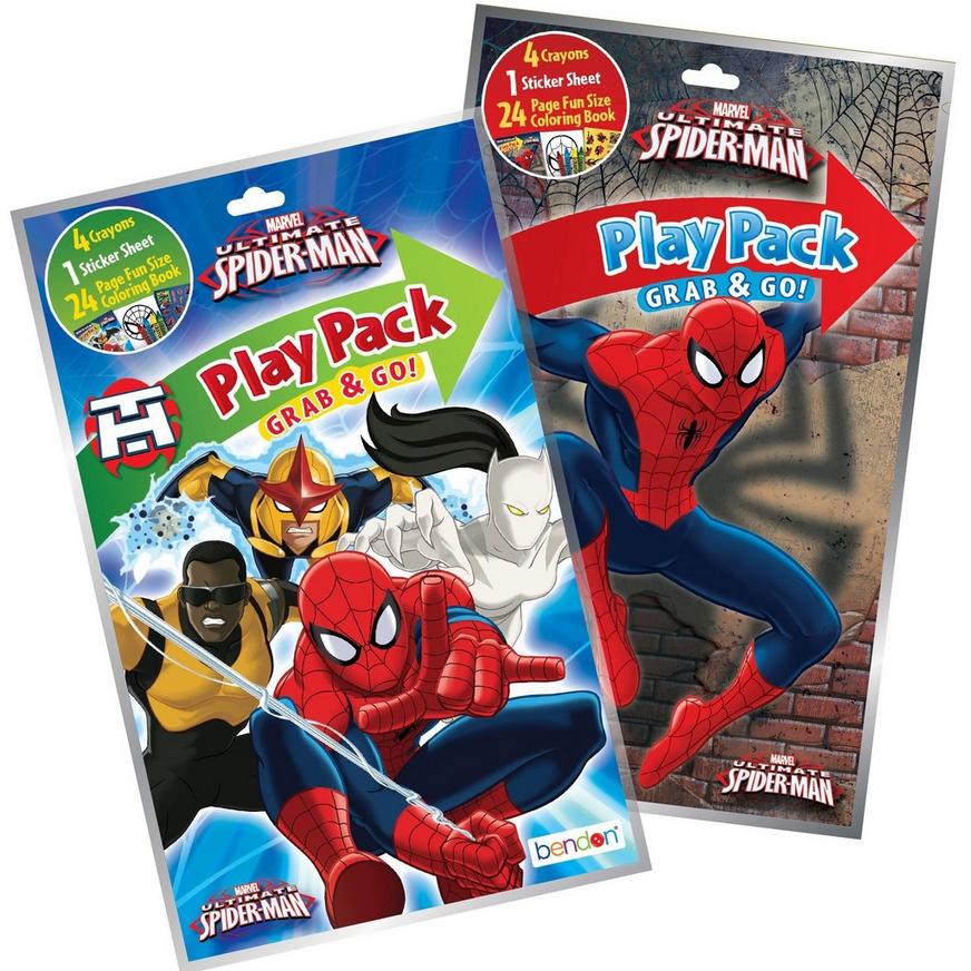 Set Of 12 Marvel Spiderman Window Cling Stickers 3 Large packets 