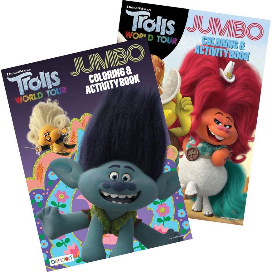World Tour 64 Page Trolls Movie Coloring and Activity Book 