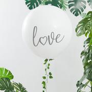 Ginger Ray Giant White Love Balloon, 36in