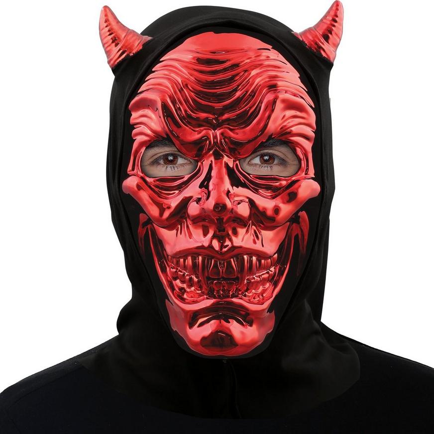 Metallic Red Devil Face Mask