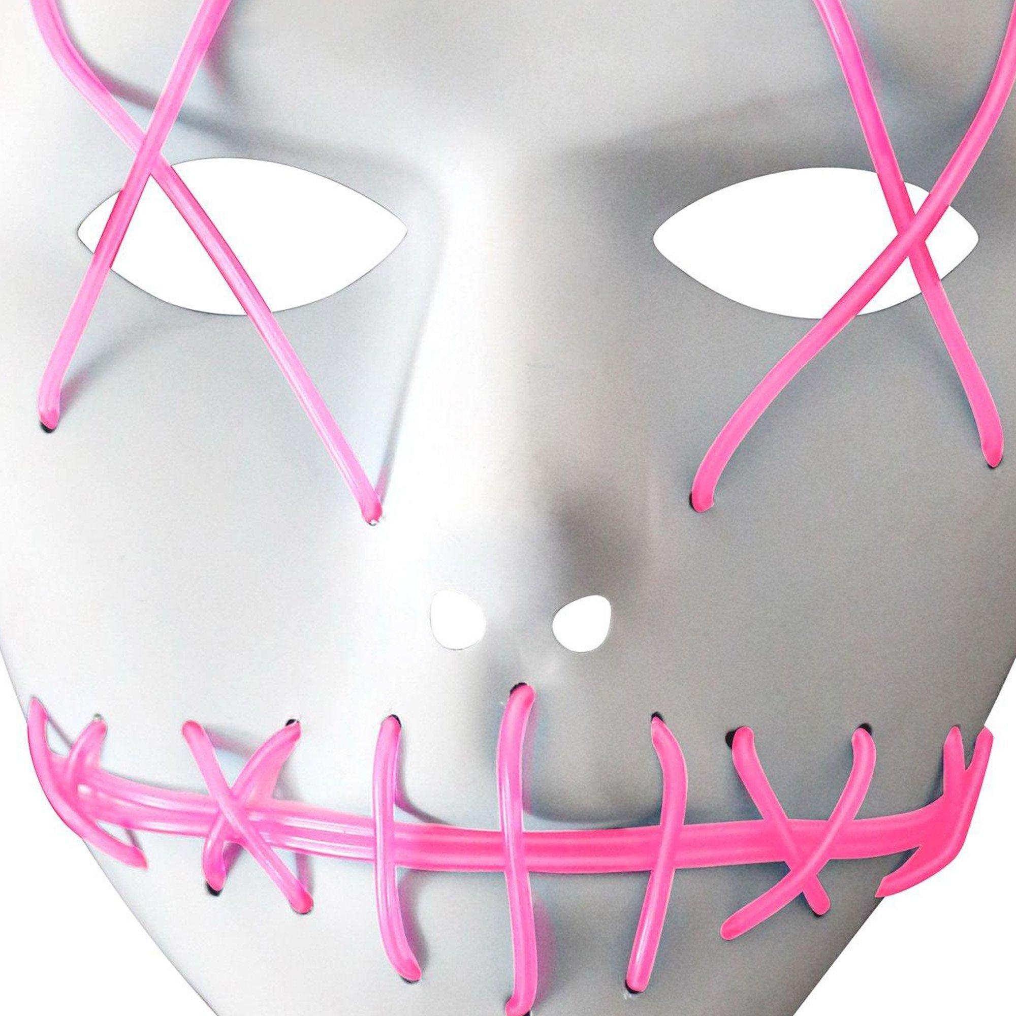 Light-Up Pink Stitch Face Mask