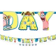 Banner,Balloons Spongebob Birthday Party Supplies,Spongebob Decorations Include Cake Topper,Cupcake Toppers 