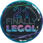 Finally 21 Birthday Lunch Plates, 9in, 8ct
