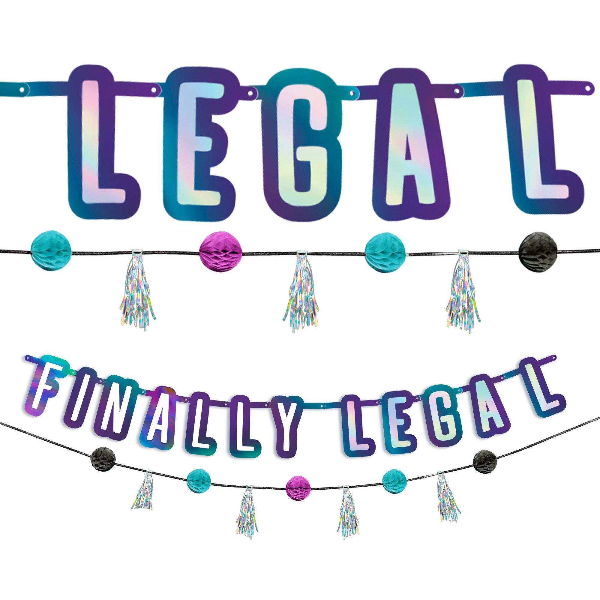 Finally Legal Birthday Banners, 2ct