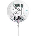 Finally 21 Birthday Confetti Balloon, 24in