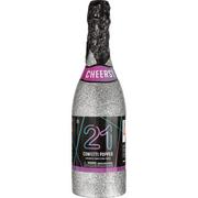 Glitter Finally 21 Birthday Bottle Confetti Popper