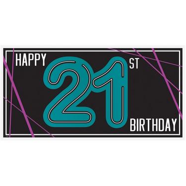 Finally 21 Birthday Horizontal Banner