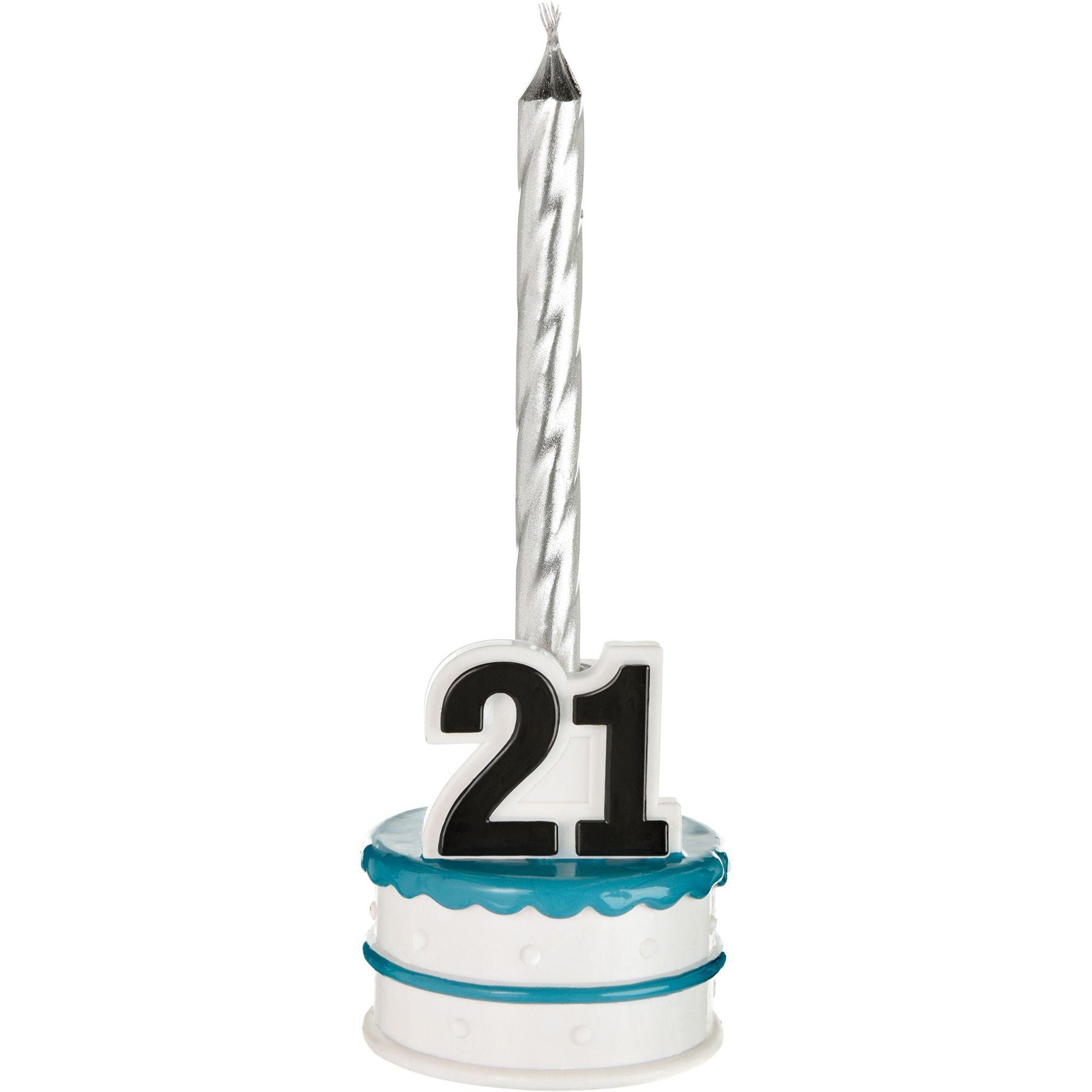 Finally 21 Birthday Beer Bottle Candle Holder 1 5in X 2in Party City