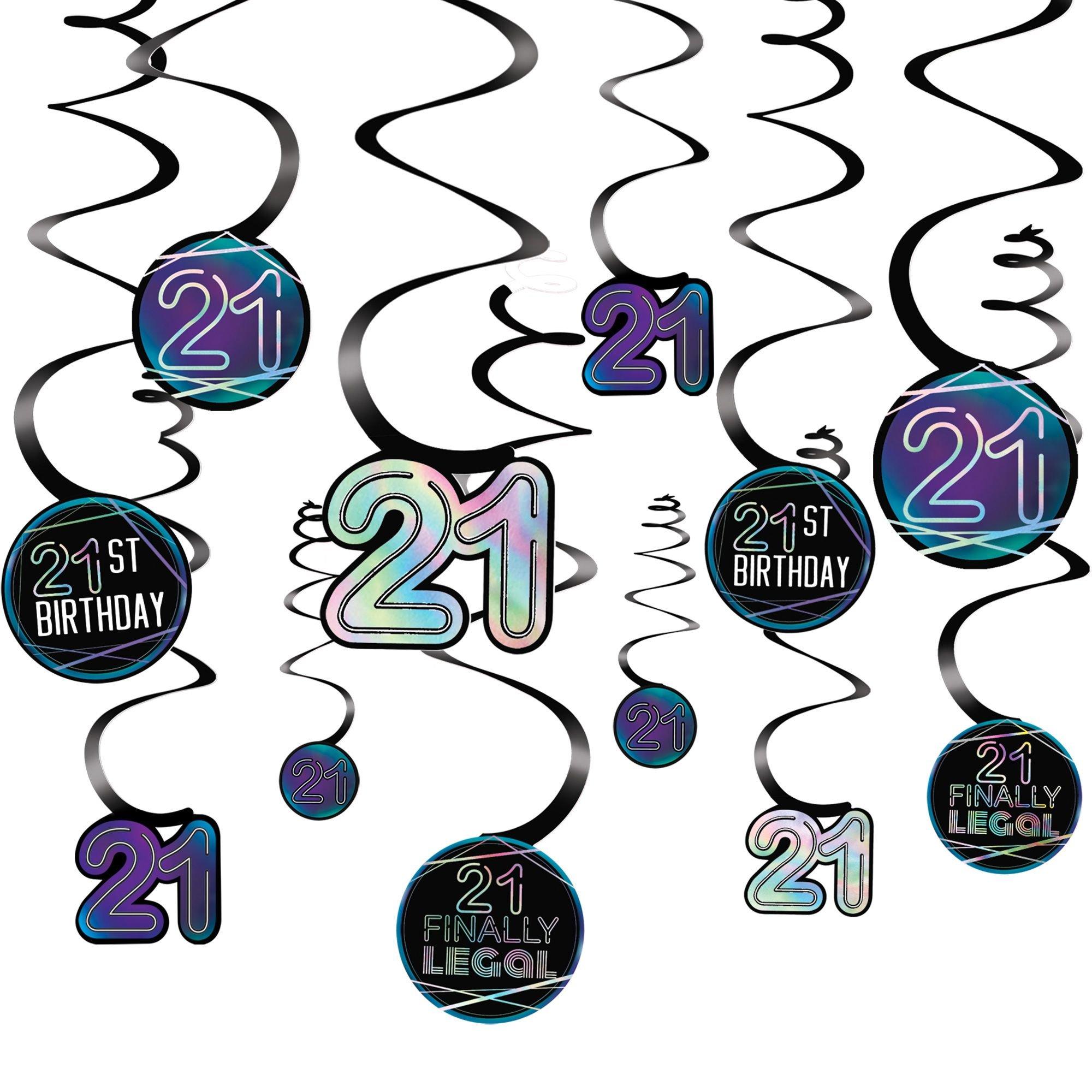 Big Dot of Happiness Finally 21 Girl - 21st Birthday - Party Favor Boxes -  Set of 12