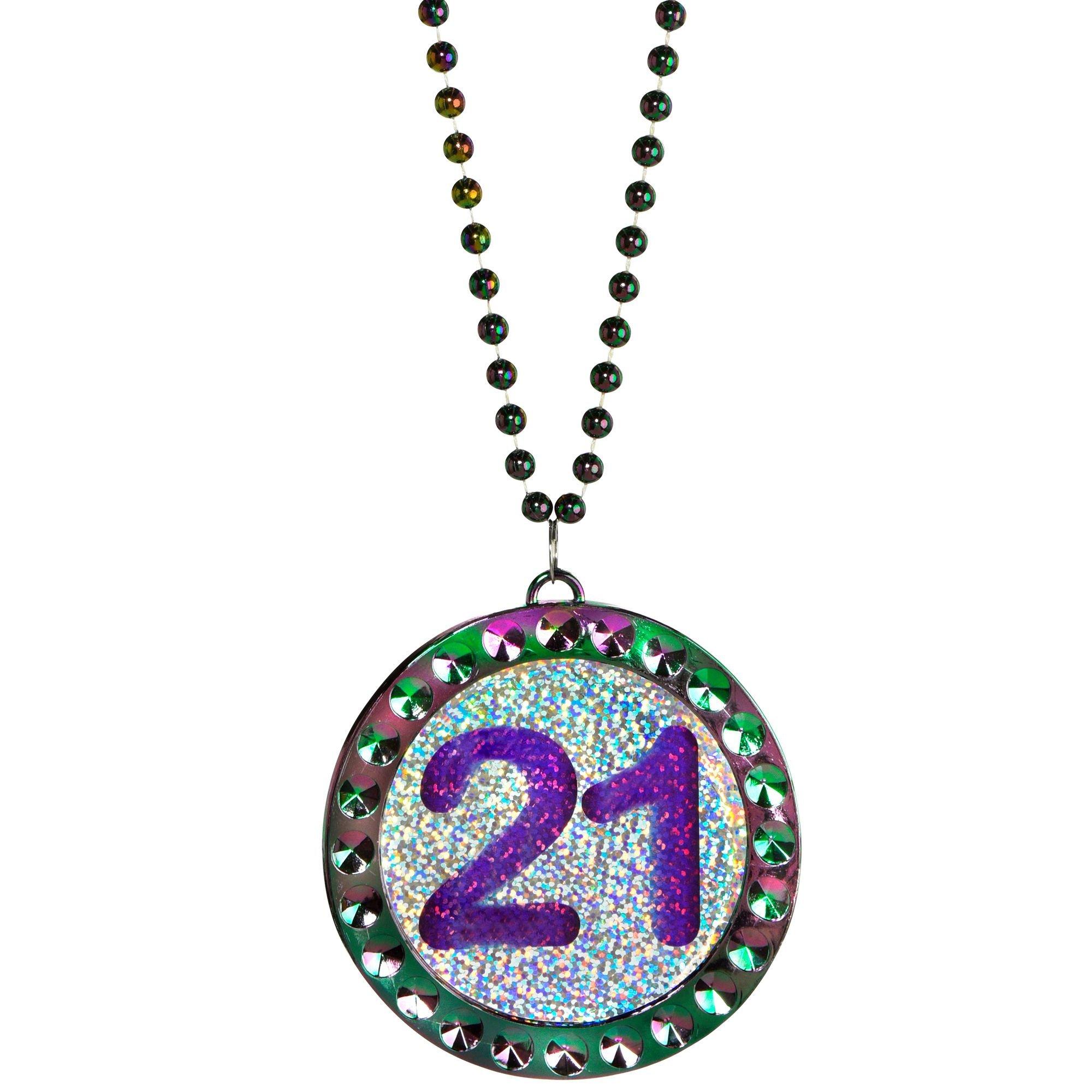 Finally 21 Birthday Pendant Bead Necklace