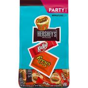 Chocolate Miniatures Assortment Party Pack Bag, 33.38 oz, 93pc - Reese's, Hershey's & Kit Kat