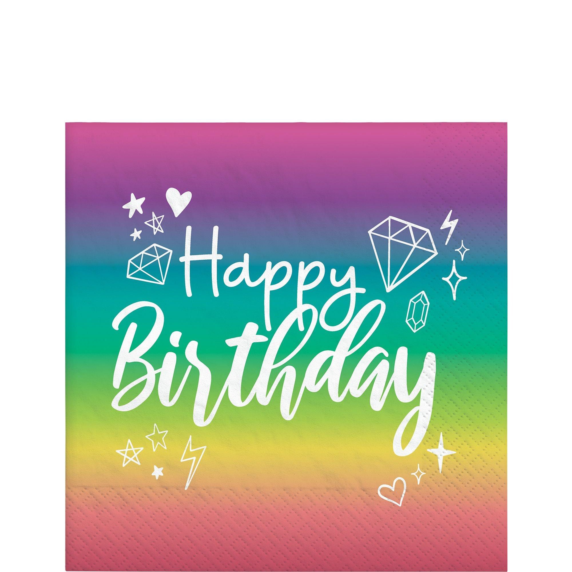 Sparkle Birthday Lunch Napkins, 6.5in, 16ct Party City
