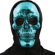 Metallic Blue Skull Face Mask