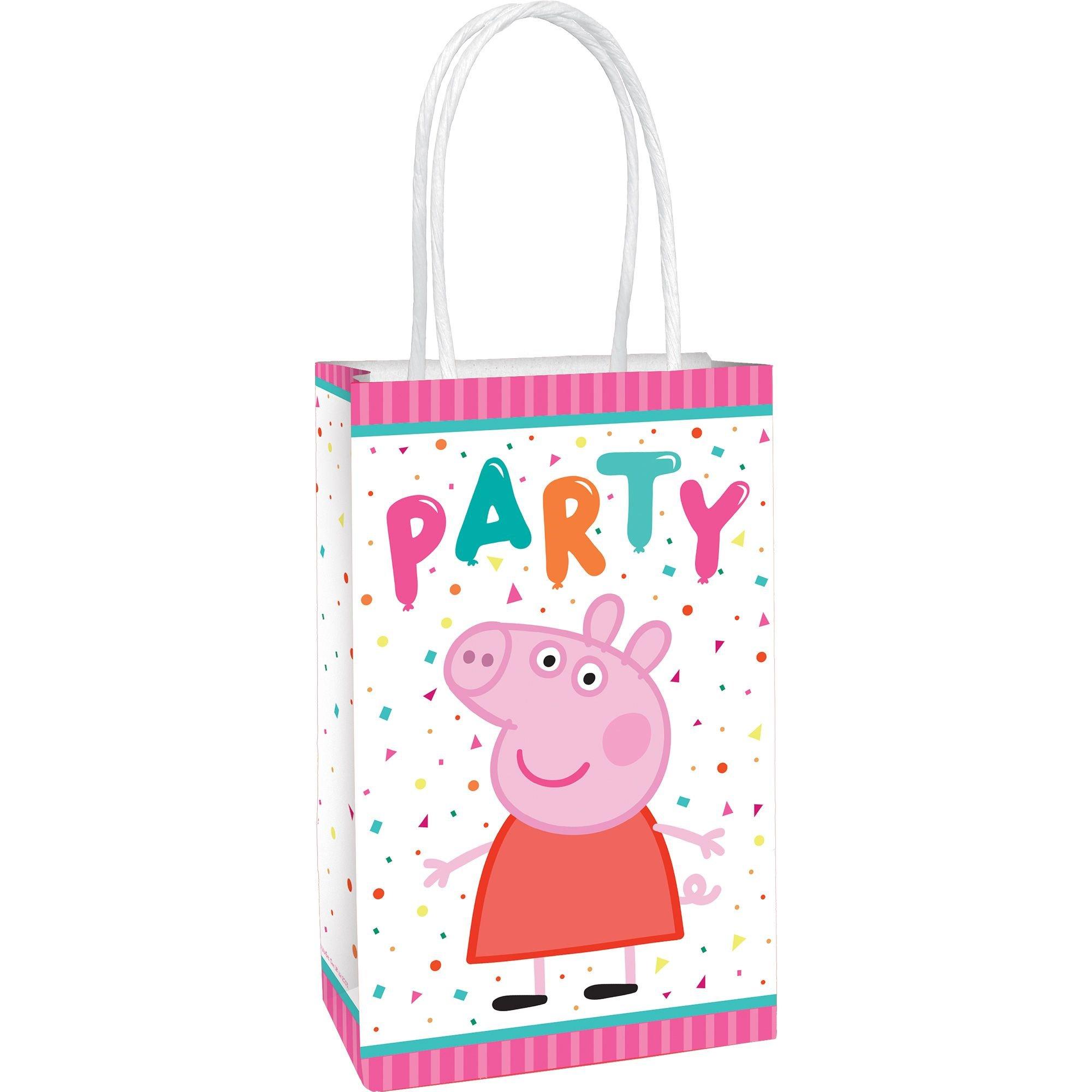 7 Peppa Pig Birthday Favor Bags Cartoon Party Bags Great for