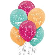 6ct, 12in, Peppa Pig Confetti Party Balloons