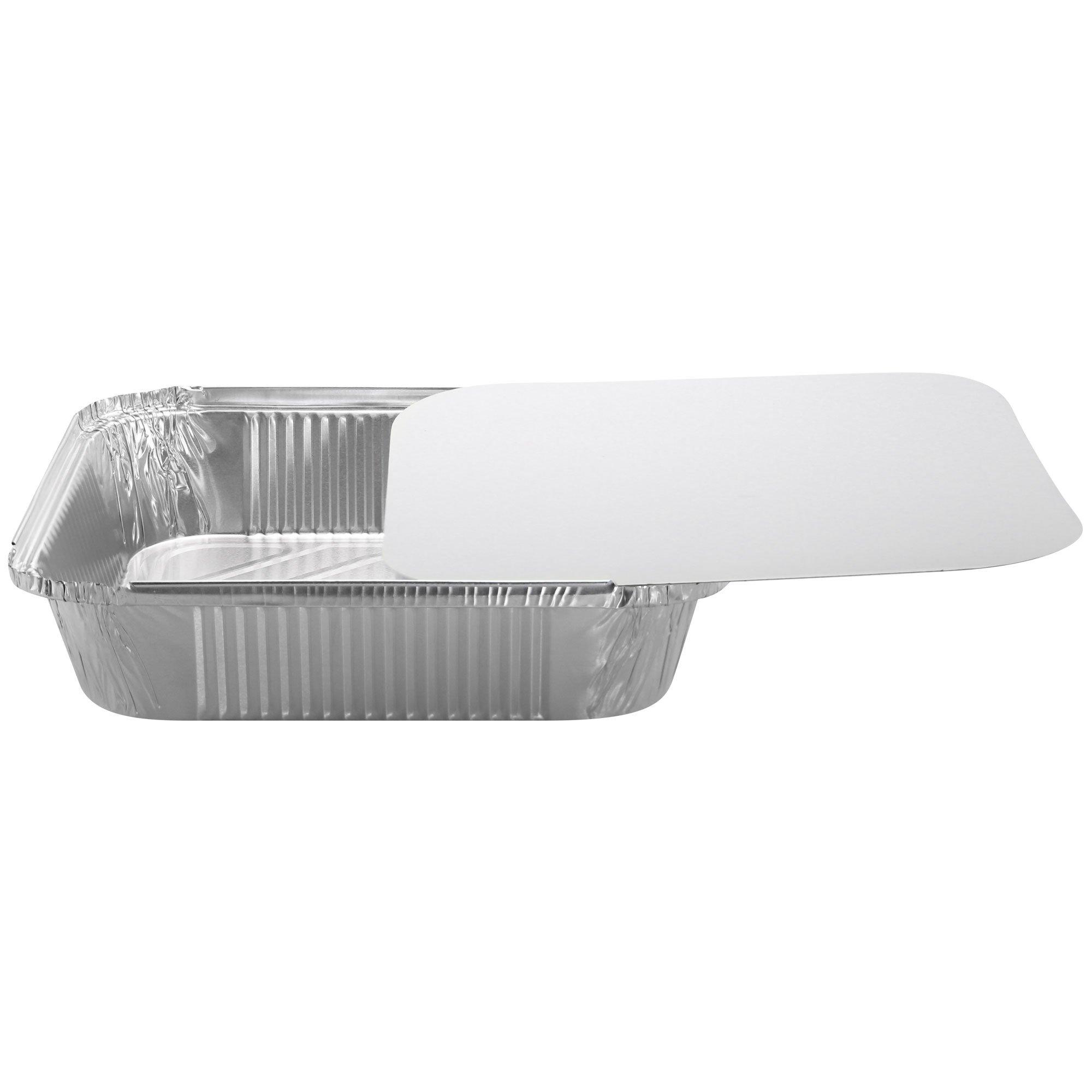Reusable Square Aluminum Pans with Board Lids, 9in, 10ct