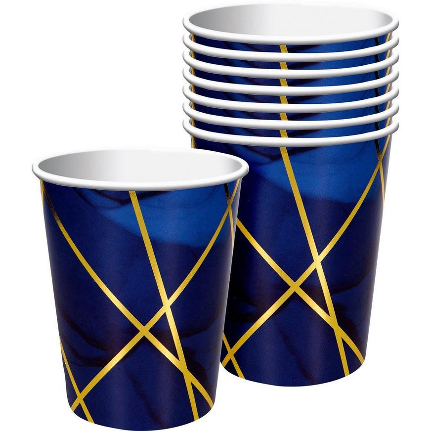 Navy & Gold Geode Tableware Kit for 16 Guests