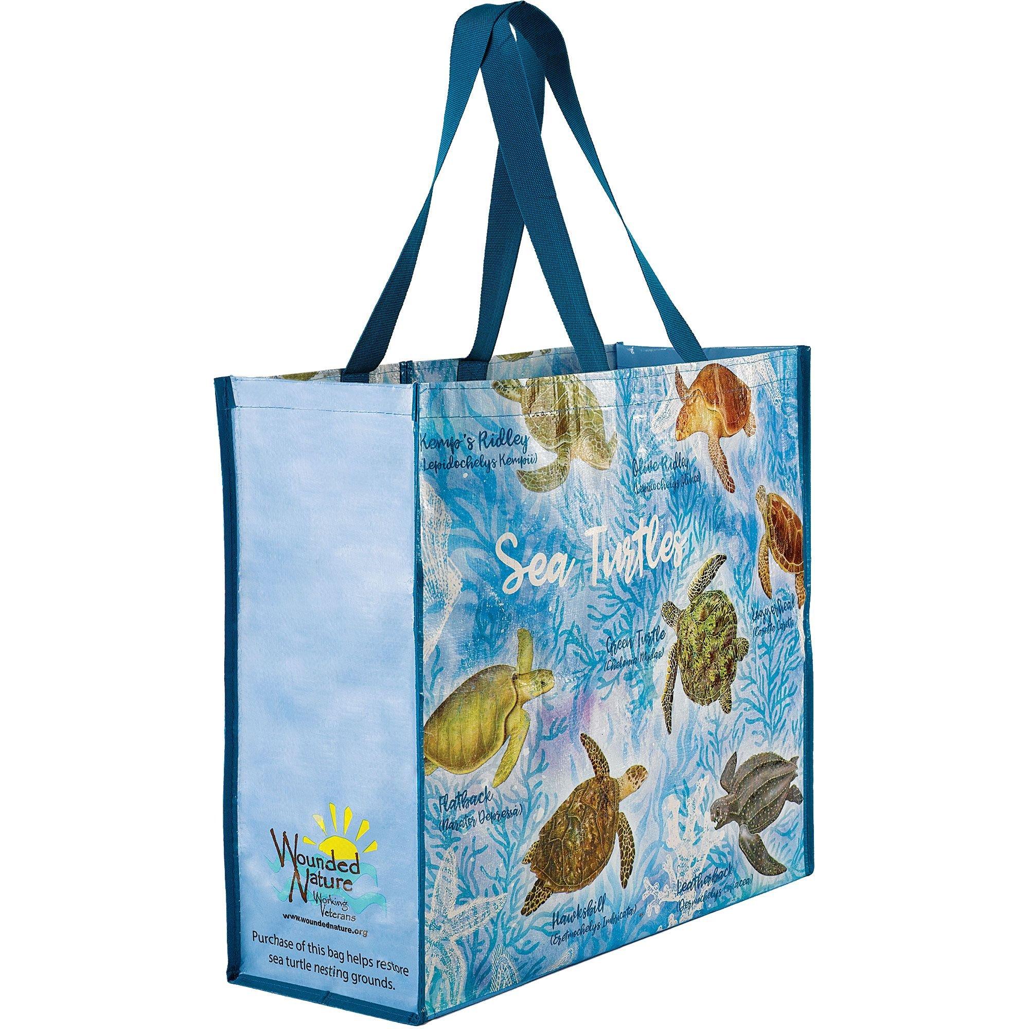 Wounded Nature Sea Turtle Tote Bag