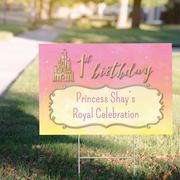 Custom Once Upon a Time Disney Princess 1st Birthday Yard Sign