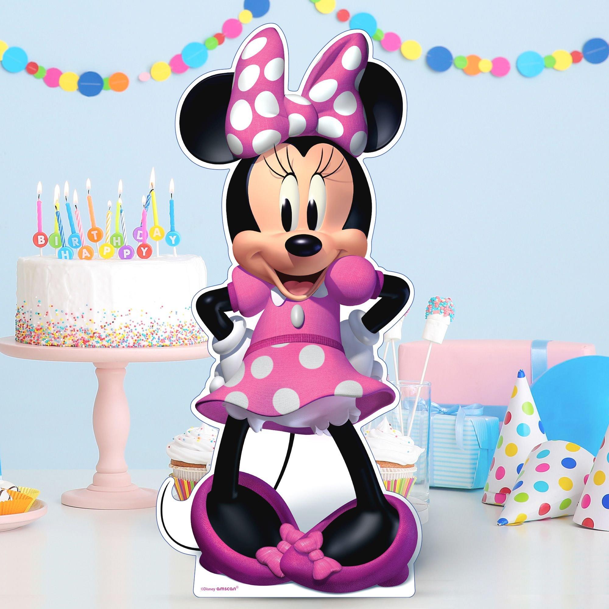 Minnie mouse cake topper, Pink Minnie mouse birthday cake topper, Minnie  mouse cake topper printable, Minnie mouse birthday girl decoration