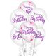 6ct, 12in, Sparkle Birthday Confetti Balloons