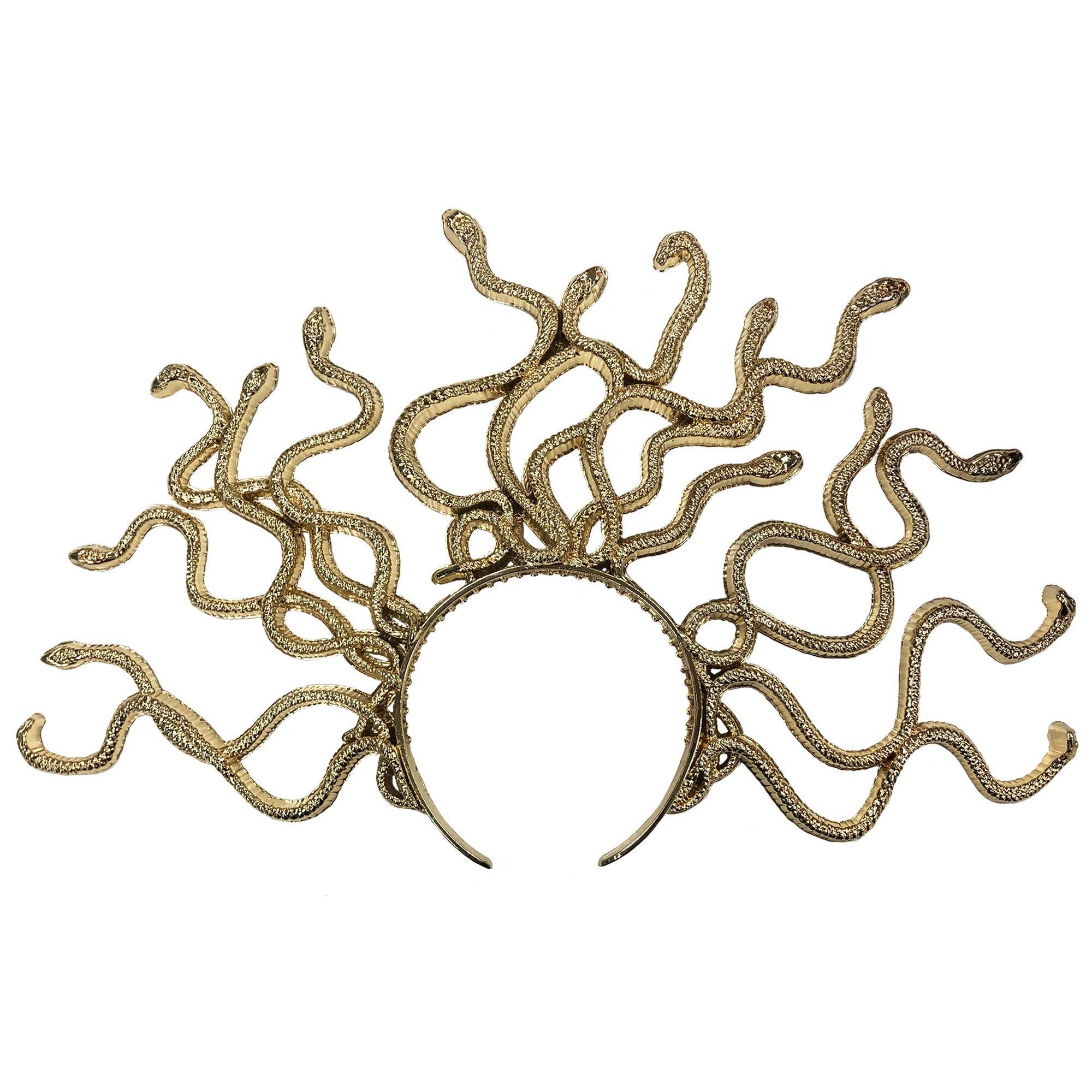 Gold Medusa Snake Headband 18in x 12in | Party City