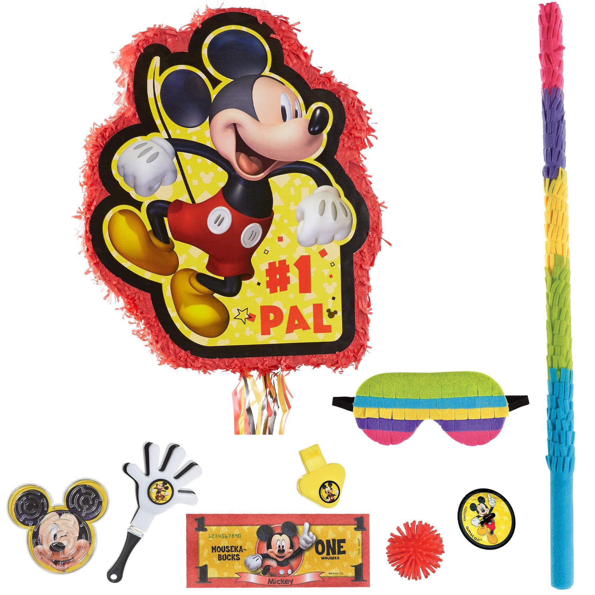 Party City Mickey Mouse Forever Kids Birthday Party Supplies for 8 Guests,  Plates, Napkins, Cups, Utensils, Decorations 